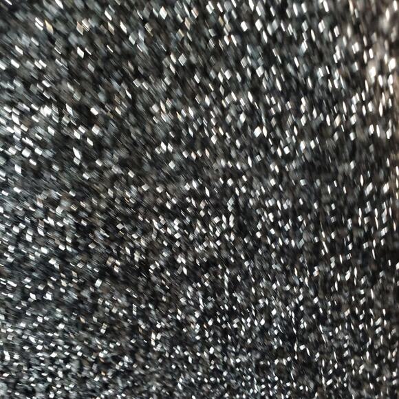 Maison Jules Sweater Women Medium Chenille Black Metallic V-Neck Long Sleeve New - Picture 8 of 12